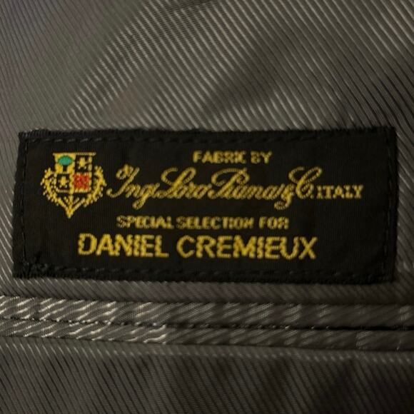 Daniel Cremieux Loro Piana Size 43R Jacket Blazer Sportcoat Union Made USA Grey - Picture 3 of 8
